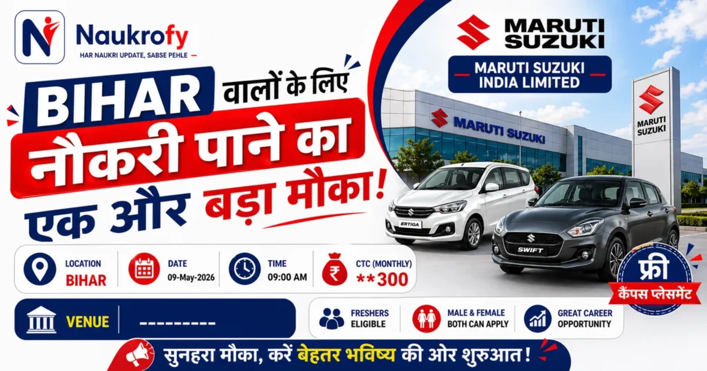 Maruti Suzuki ITI Campus Placement 2026 job details