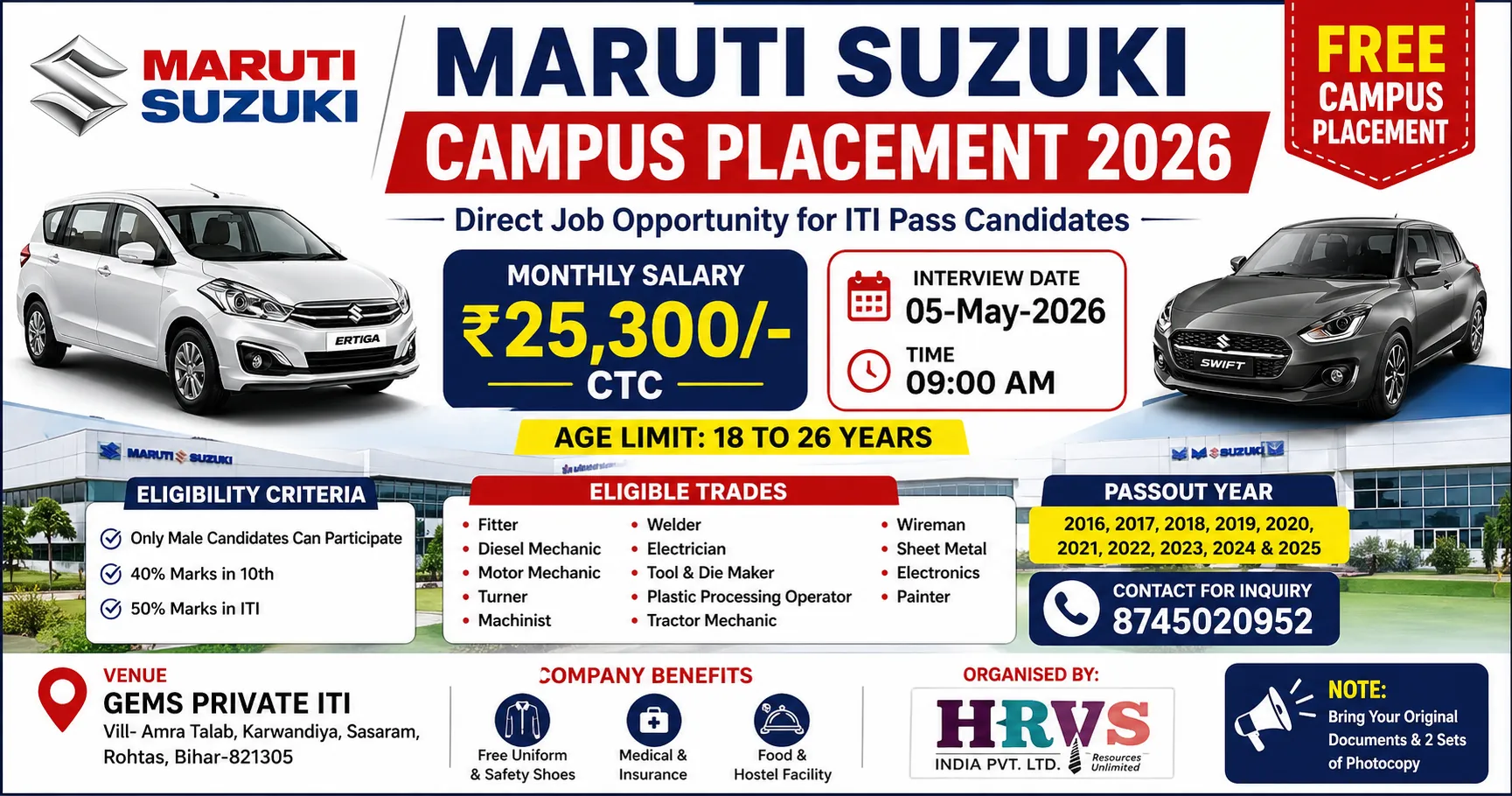 Private Job for ITI Pass 2026