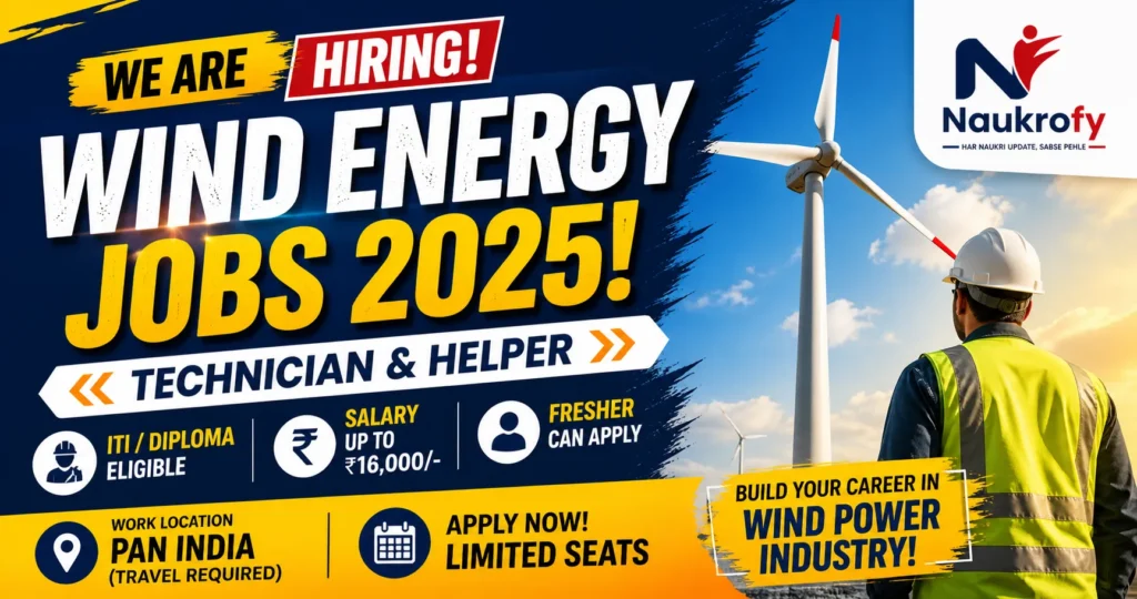 Ultra Force Wind Services Recruitment 2026 technician job hiring poster.