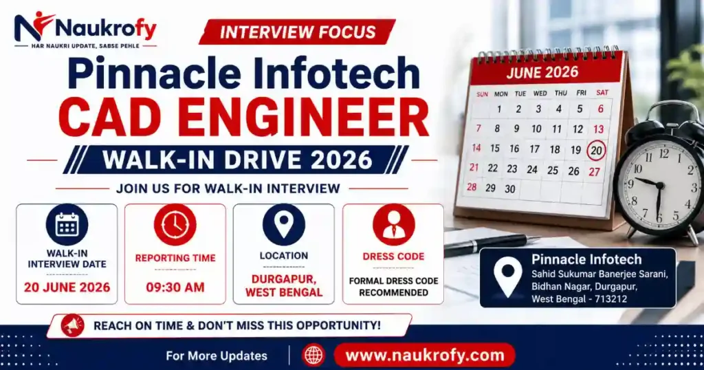 Pinnacle Infotech CAD Engineer Walk-In Interview 2026