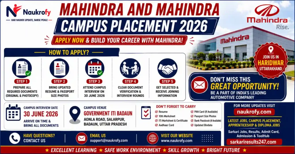 Mahindra Campus Interview Date Time Venue