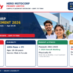 Hero MotoCorp Campus Placement 2026: ₹19,998 CTC | 10th + ITI | 14 October