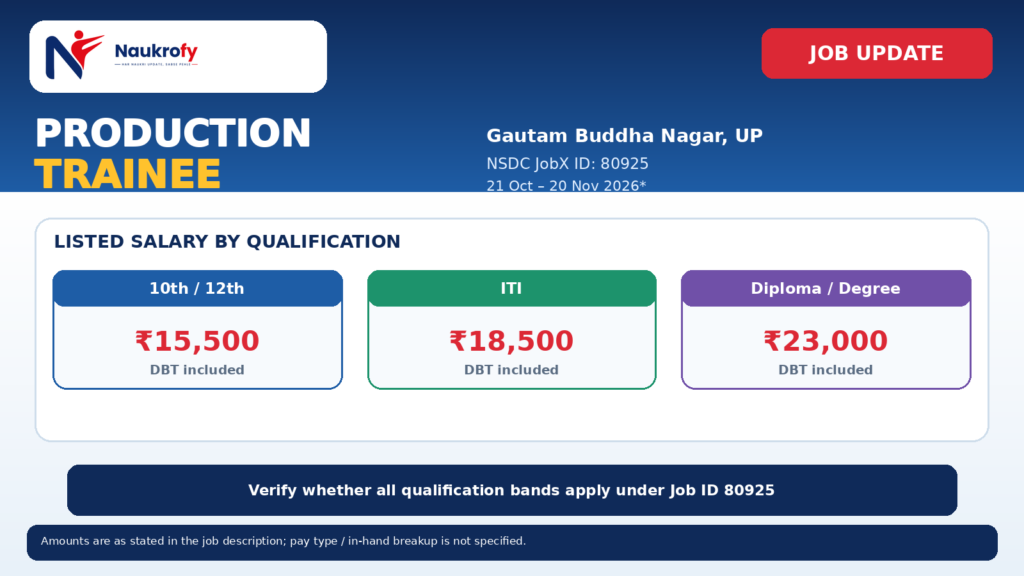 Tata Motors Production Trainee 2026 ITI eligibility age 18 to 25 and recognised institute